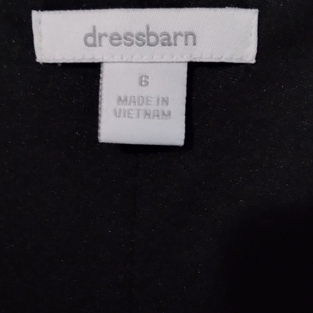dressbarn Black and Gold Patterned Midi Dress